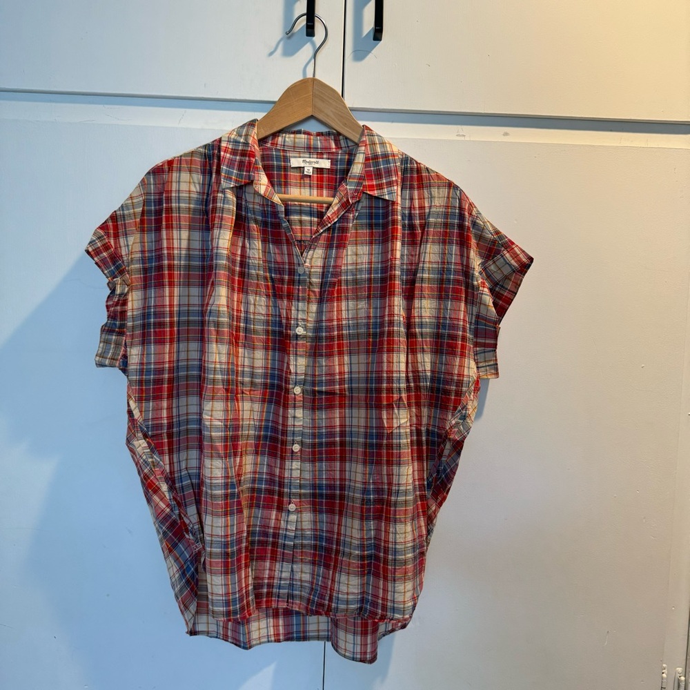 Madewell Women’s Red Plaid Central Shirt